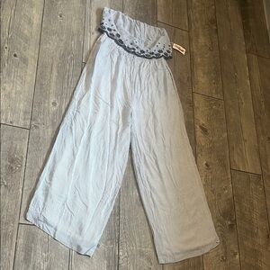 Jessica Simpson Women's Blue and White Jumpsuit  Sizes L New with tag